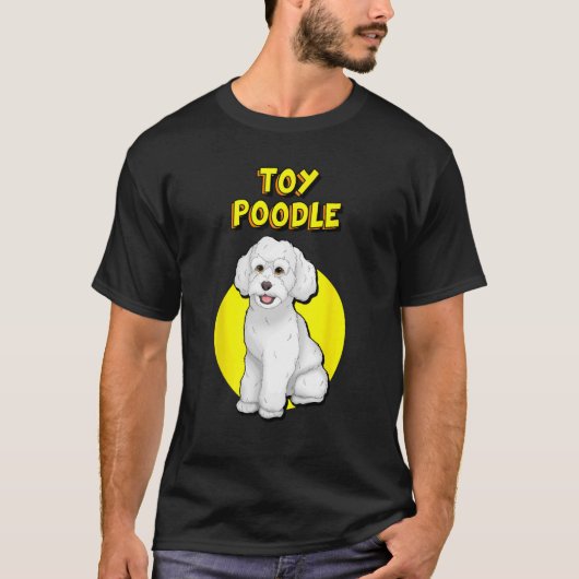 かわいい白のおもちゃプードル Tシャツ (正面)