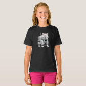 かわいい白のペルシャロボット子供用Tシャツ Tシャツ (正面フル)