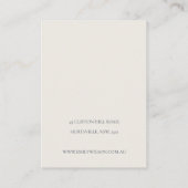 かわいい白の水仙フローラヘアクリップディスプレイ 名刺 (裏面)