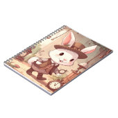 かわいい白ウサギのワンダーランドの時間管理者 ノートブック (左側)