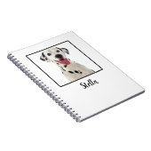 かわいい白カスタムい犬の写真 ノートブック (右側)