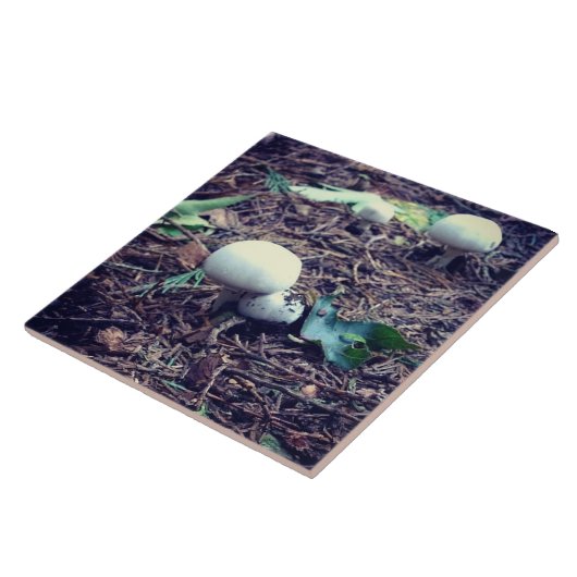 かわいい白キノコ タイル (側面)