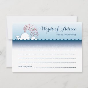 かわいい白スタイリッシュ鯨言葉のアドバイス アドバイスカード