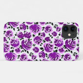 かわいい白スミレバラ模様 Case-Mate iPhoneケース (裏面(横))