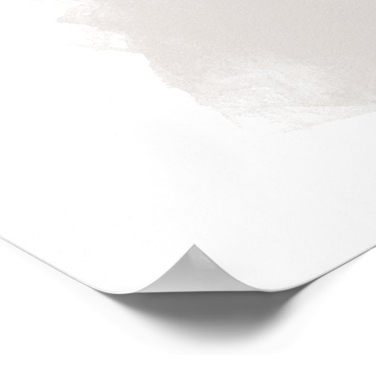 かわいい白チワホアドッグ抽象芸術ブルー背景 ポスター (角)