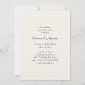 かわいい白デイジー卒業パーティーの写真 招待状 (裏面)