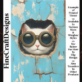 かわいい白ネコ子猫隠し覗きAQ5 Decopage 薄葉紙