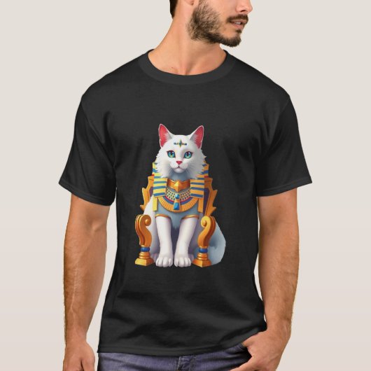 かわいい白ネコ Tシャツ (正面)