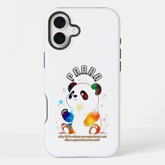 かわいい白パンダ iPhoneケース (裏面)