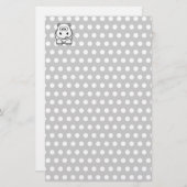 かわいい白ヒッポ 便箋 (正面/裏面)