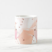 かわいい白ピンクの猫を茶碗で コーヒーマグカップ (中央)