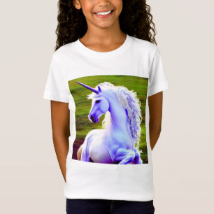 かわいい白ユニコーンAIデザイナー Tシャツ