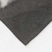 かわいい白ラブラドールレトリエバーミックスドッグとパパ フリースブランケット (角)