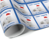 かわいい白北極キツネイン雪 ラッピングペーパー (ロールコーナー)