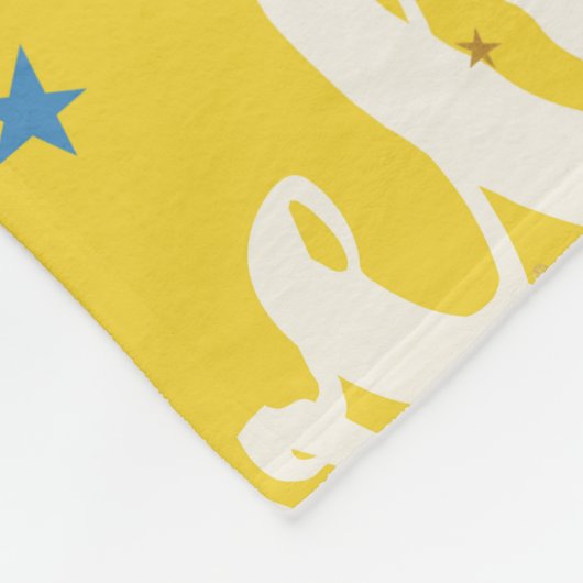 かわいい白文字デザイン フリースブランケット (角)