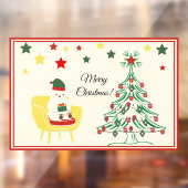 かわいい白熊メリークリスマス ウィンドウサイン (シート2)