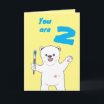 かわいい白熊　小さなアーティスト　子供用お誕生日 カード<br><div class="desc">Cute Polar Bear Little Artist Folded Kids Birthday Card. 「かわいい　白熊　小さなアーティスト　子供用お誕生日カード」この白熊はお絵かきが大好きです。このカードはお絵かきが好きなお子さんにぴったりです。どの年齢のお子さんにも使えます。テキスト（数字、文章）を簡単に変更できます。また、見開きの右側のイメージをあなたの好きなイメージに差し替えることもできます。もちろん、空白のままで、お誕生日のお子さんへメッセージを書いてもいいですし、空白にお子さんに絵を描いてもらっても。数年後にお子さんと見返すのも楽しいでしょう。</div>