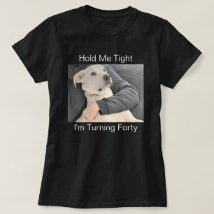 かわいい白犬が40おもしろい誕生日 Tシャツ