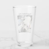 かわいい白犬のぶら下がったパパ姿の写真 タンブラーグラス (裏面)