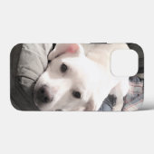 かわいい白犬のぶら下がったパパ姿の写真 Case-Mate iPhoneケース (裏面 (横))