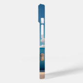 かわいい白犬の旅行スーツケーパーソナライズされたス名 Case-Mate iPhoneケース (裏面 / 左)