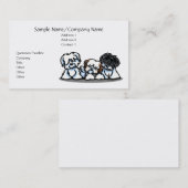 かわいい白犬ペットビジネスシンプル 名刺 (正面/裏面)