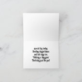 かわいい白犬誕生日グリーティングカード カード (内部)