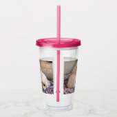 かわいい白犬 アクリルタンブラー (右)