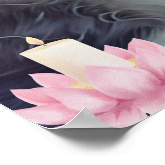 かわいい白猫が泡で遊ぶアートの保育園 ポスター (角)