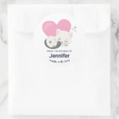 かわいい白猫ねこ寝台場 ラウンドシール (バッグ)