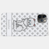 かわいい白猫のキャラクター Case-Mate iPhoneケース (裏面(横))