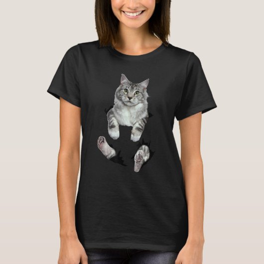 かわいい白猫の子猫 Tシャツ (正面)