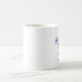 かわいい白猫の落書きキャラクター コーヒーマグカップ (中央)