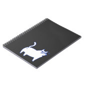 かわいい白猫の落書きキャラクター ノートブック (左側)