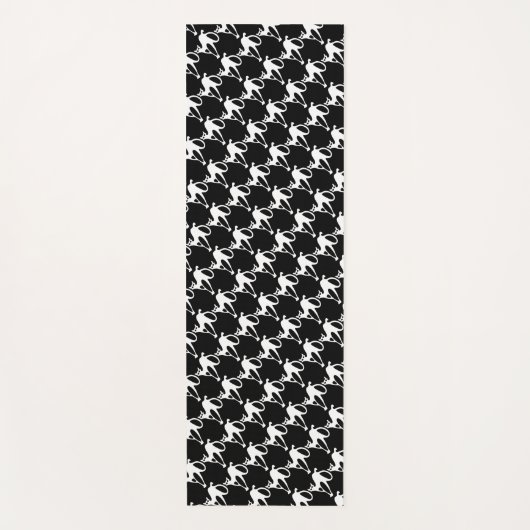 かわいい白猫ハロウィンのパターン |ヨガマット ヨガマット (正面)