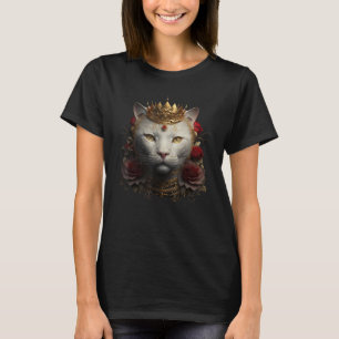 かわいい白猫ヘッドクラウンバラfor cats子猫ki tシャツ