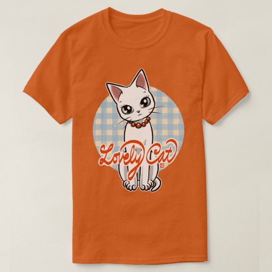 かわいい白猫ミスティ Tシャツ (デザイン正面)