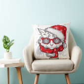 かわいい白猫メリークリスマス クッション (椅子)