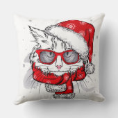 かわいい白猫メリークリスマス クッション (裏面)