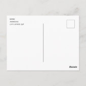 かわいい白猫誕生日はがき ポストカード (裏面)