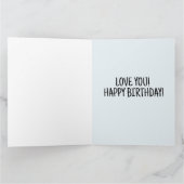 かわいい白猫誕生日グリーティングカード カード (内部)