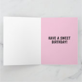 かわいい白猫誕生日グリーティングカード サンキューカード (内部)