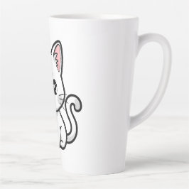 かわいい白猫 カフェラテマグ