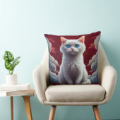 かわいい白猫 クッション (椅子)