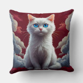 かわいい白猫 クッション (裏面)