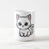 かわいい白猫 コーヒーマグカップ (中央)