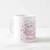 かわいい白猫 コーヒーマグカップ (正面左)