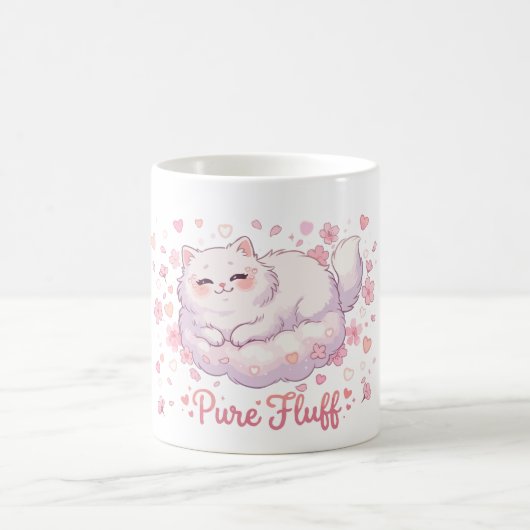 かわいい白猫 コーヒーマグカップ (中央)