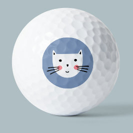 かわいい白猫 ゴルフボール