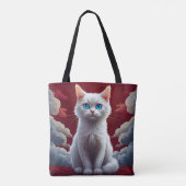 かわいい白猫 トートバッグ (裏面)